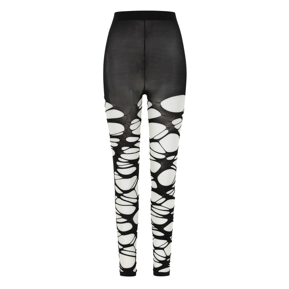 Banned - Slashed Cutout Leggings - Noir